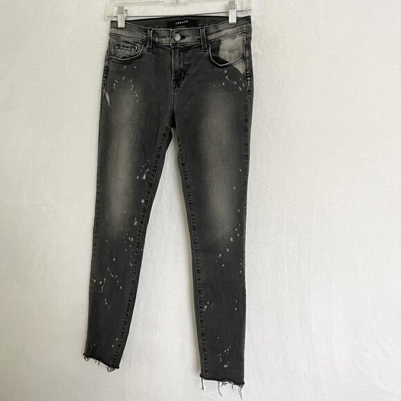 J BRAND Outsider Skinny Crop Gray Distressed Jeans size 27 - Picture 3 of 15